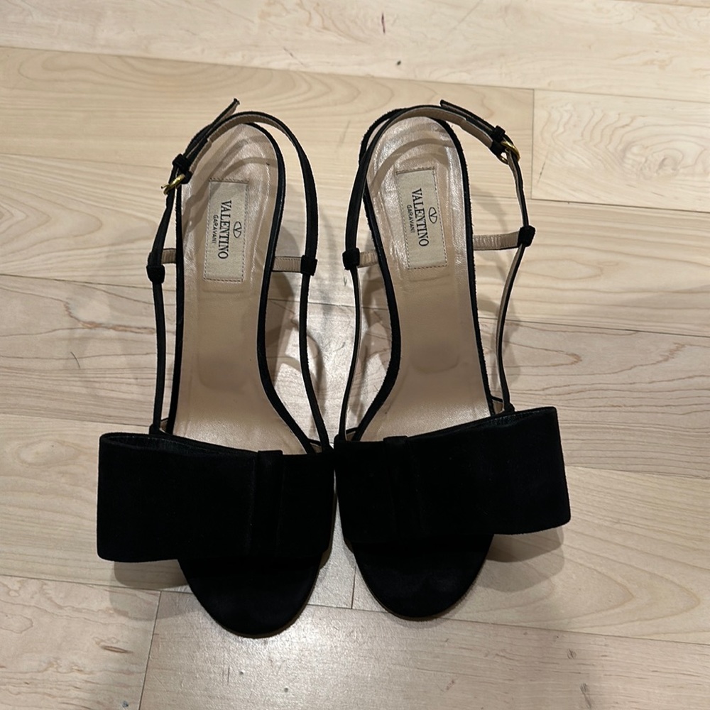 Valentino suede slingback heel